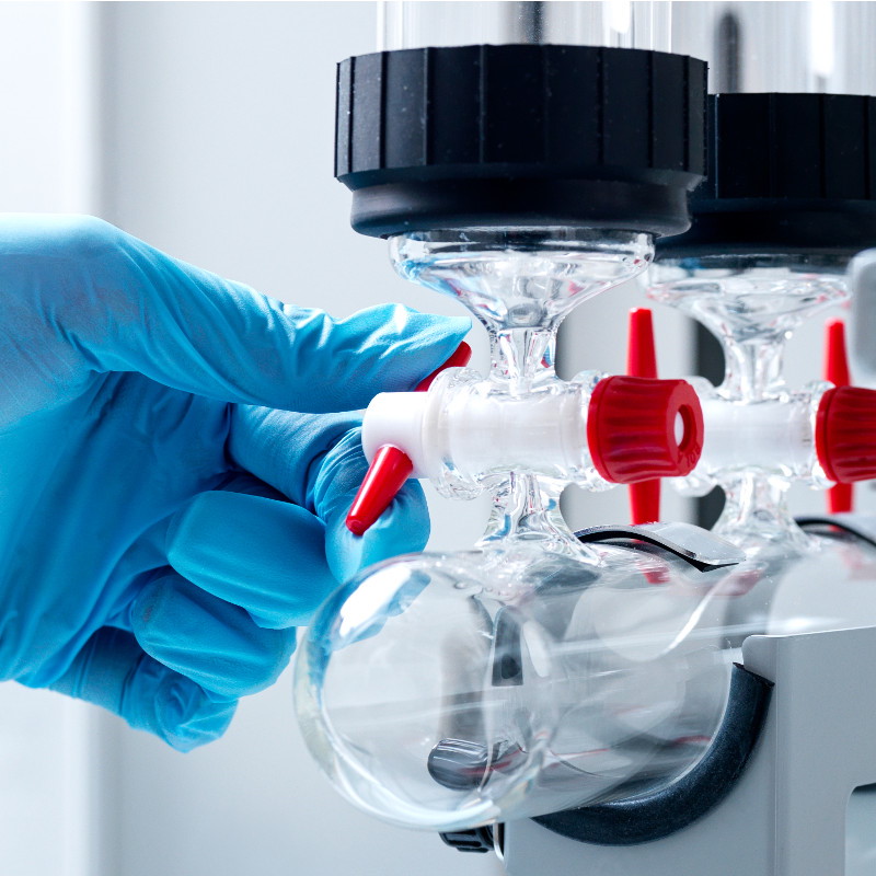 Continuous filtration and rinsing of six samples in parallel